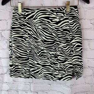 eyeshadow Zebra Print mini Skirt sz juniors 3 animal print festival